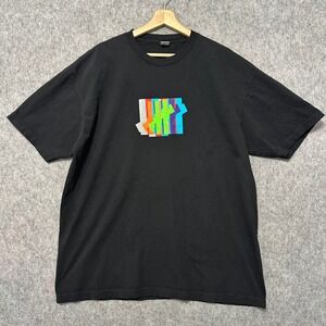 Undefeated Mens XL Graphic T-Shirt Black Short Sleeve Crew Neck Streetwear Tee